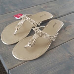 Dexter gold sandals